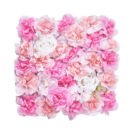3D Flower Wall Panel 12 PCS 15x15 In Artificial Floral Mat For Wedding Privacy