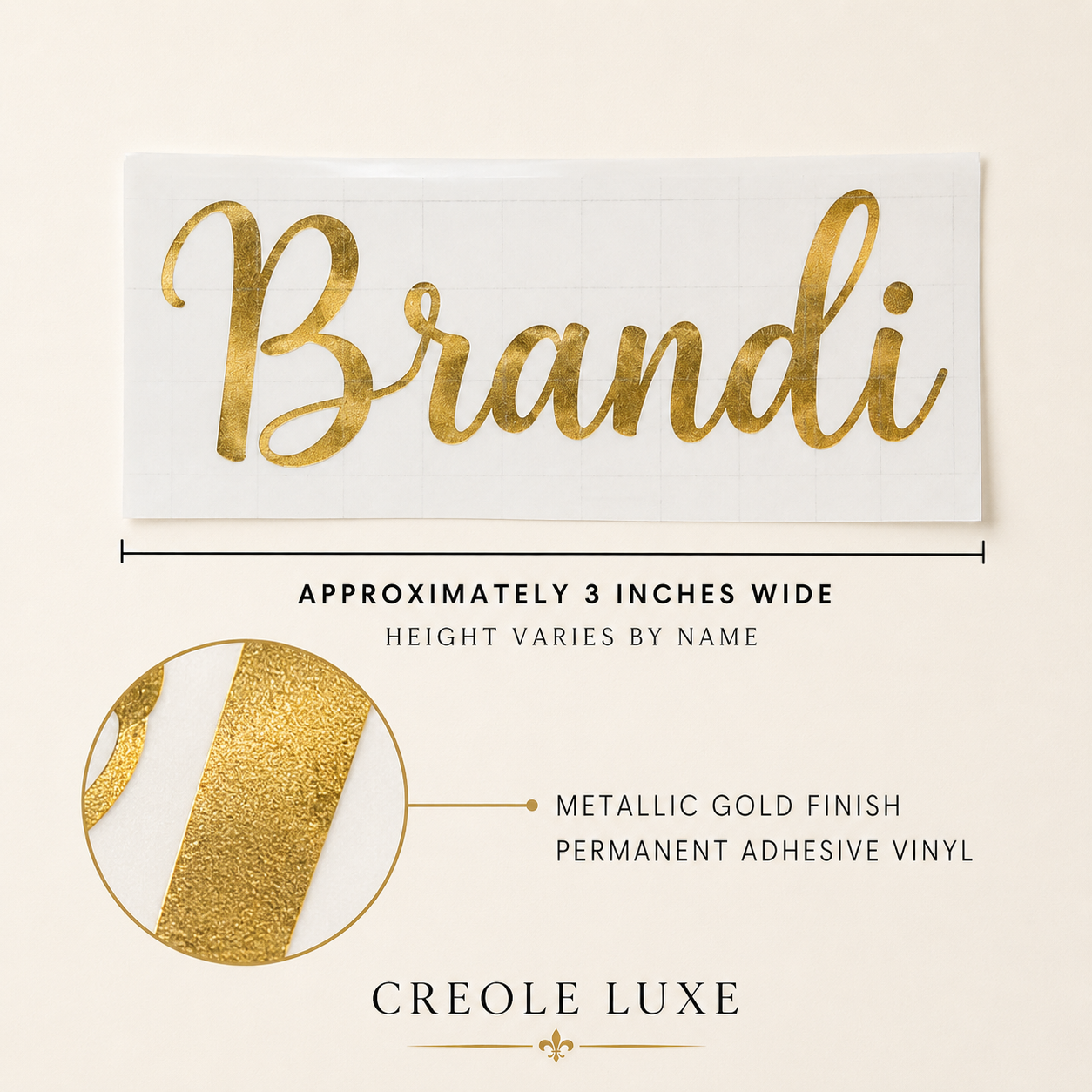 Personalized Gold Name Decal Bundle – Sets of 3, 6 or 10