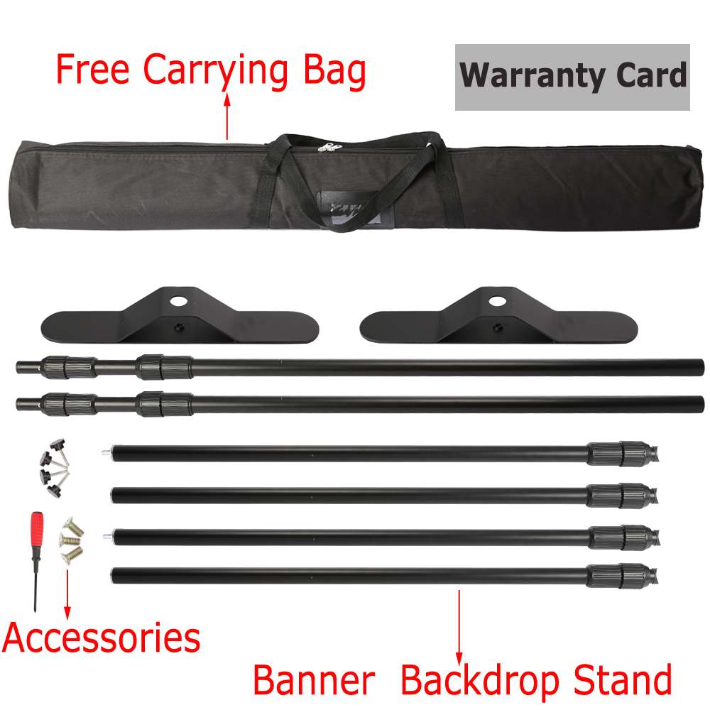 VEVOR 10 X 8 Ft Backdrop Banner Stand Adjustable Height And Width Newest Step And Repeat For Trade Show Wall Exhibitor Photo Booth Background