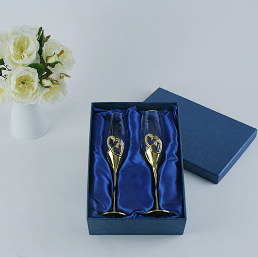 Crystal Diamond Champagne Glass Gift Set