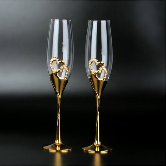 Crystal Diamond Champagne Glass Gift Set