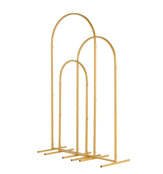 5.9ftand4.9ftand3.9ft Three-Piece Set Wedding Top Iron Art Wedding Iron Arch Gold