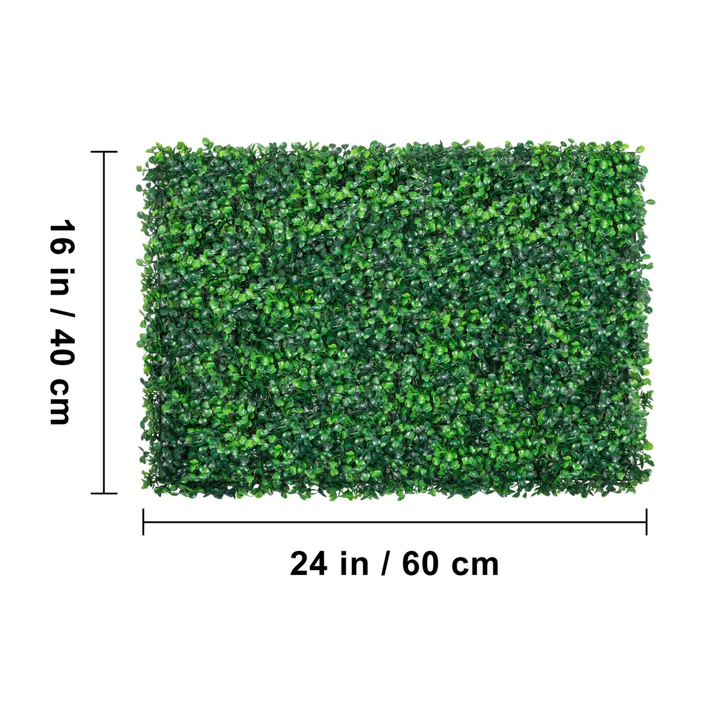 VEVOR Artificial Boxwood Panel UV 24pcs Boxwood Hedge Wall Panels Artificial Grass Backdrop Wall  4 Cm Green Grass Wall, Fake Hedge For Decor Privacy Fence Indoor, Outdoor GardenBackyard