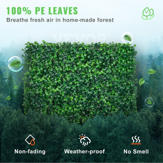 Artificial Boxwood Panel UV 24pcs Boxwood Hedge Wall Panels Artificial Grass Wall  Green Grass Wall Fake Hedge For Decor Privacy Fence Indoor Outdoor Garden