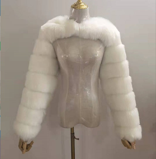 Women's Fur Shawl Coat