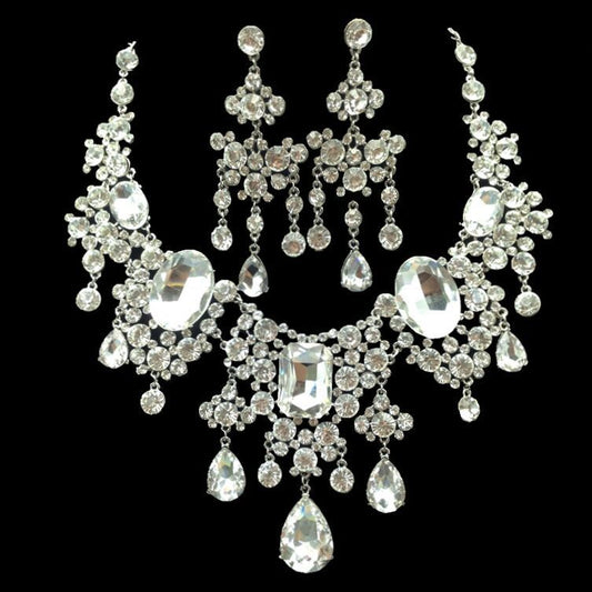 Rhinestone Big Crystal Bridal Jewelry Set