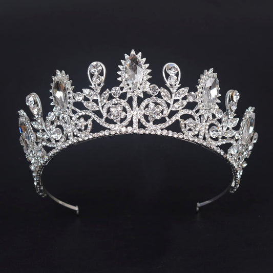 HG584 Princess Royal Crown sunflower bride Crystal Crown