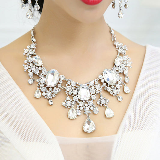 Rhinestone Big Crystal Bridal Jewelry Set