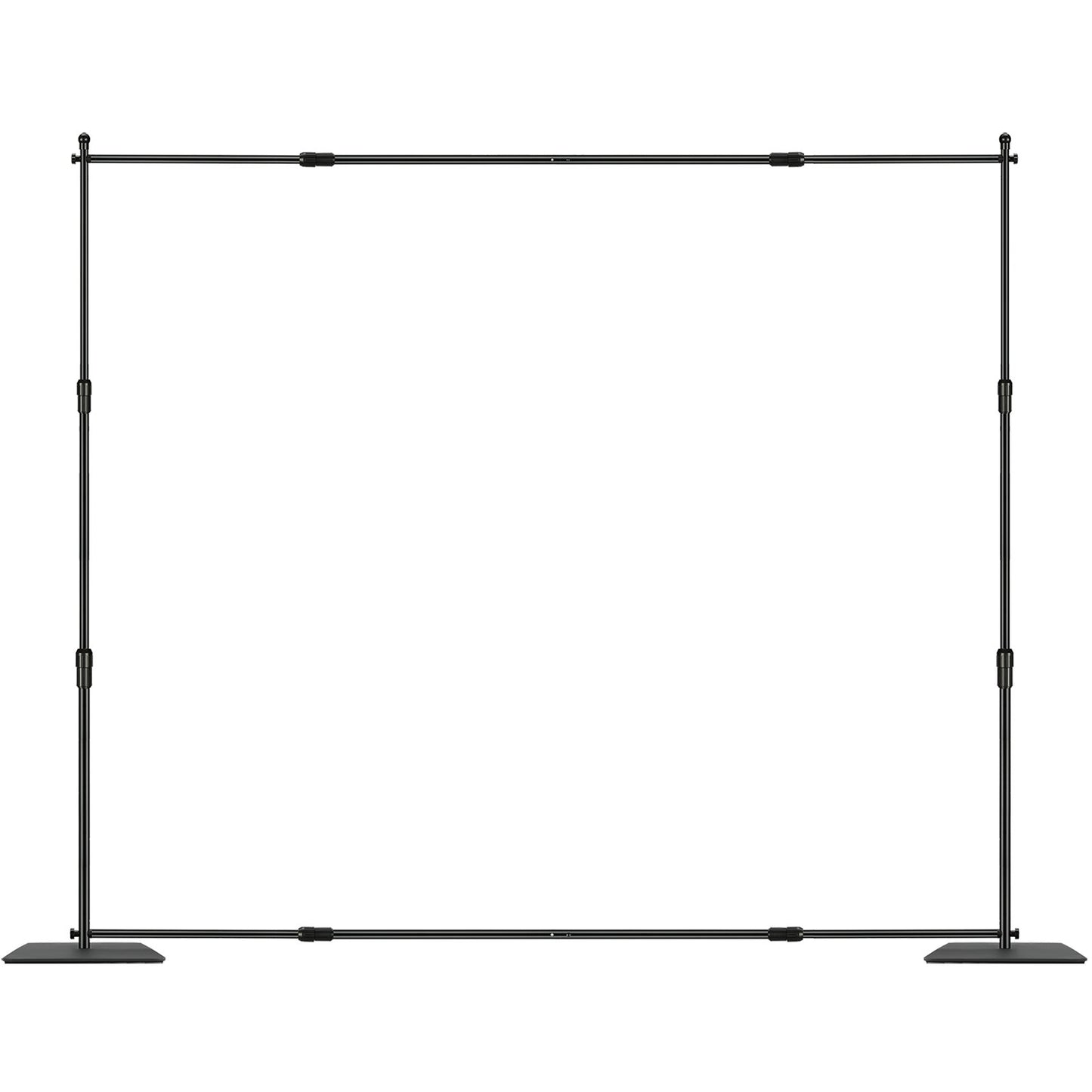 10ft X 10ft Pipe And Drape Kit, Heavy Duty Backdrop Stand With Carbon Steel Base, Adjustable Backdrop Support With 6 Clamps And A Carry Bag For Wedding, Party, Event, Photography, And Exhibition