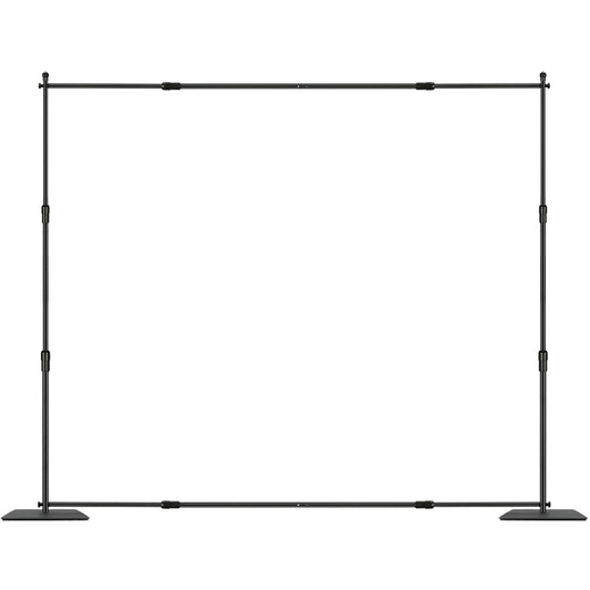 10ft X 10ft Pipe And Drape Kit, Heavy Duty Backdrop Stand With Carbon Steel Base, Adjustable Backdrop Support With 6 Clamps And A Carry Bag For Wedding, Party, Event, Photography, And Exhibition