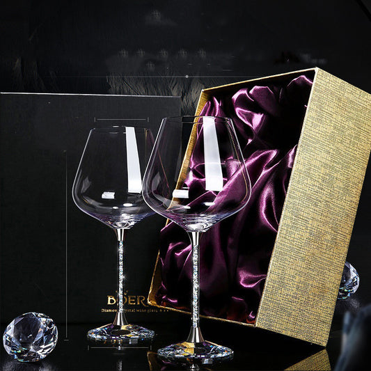 European Style 2 Glass Wine Glasses Boxed Gift Set