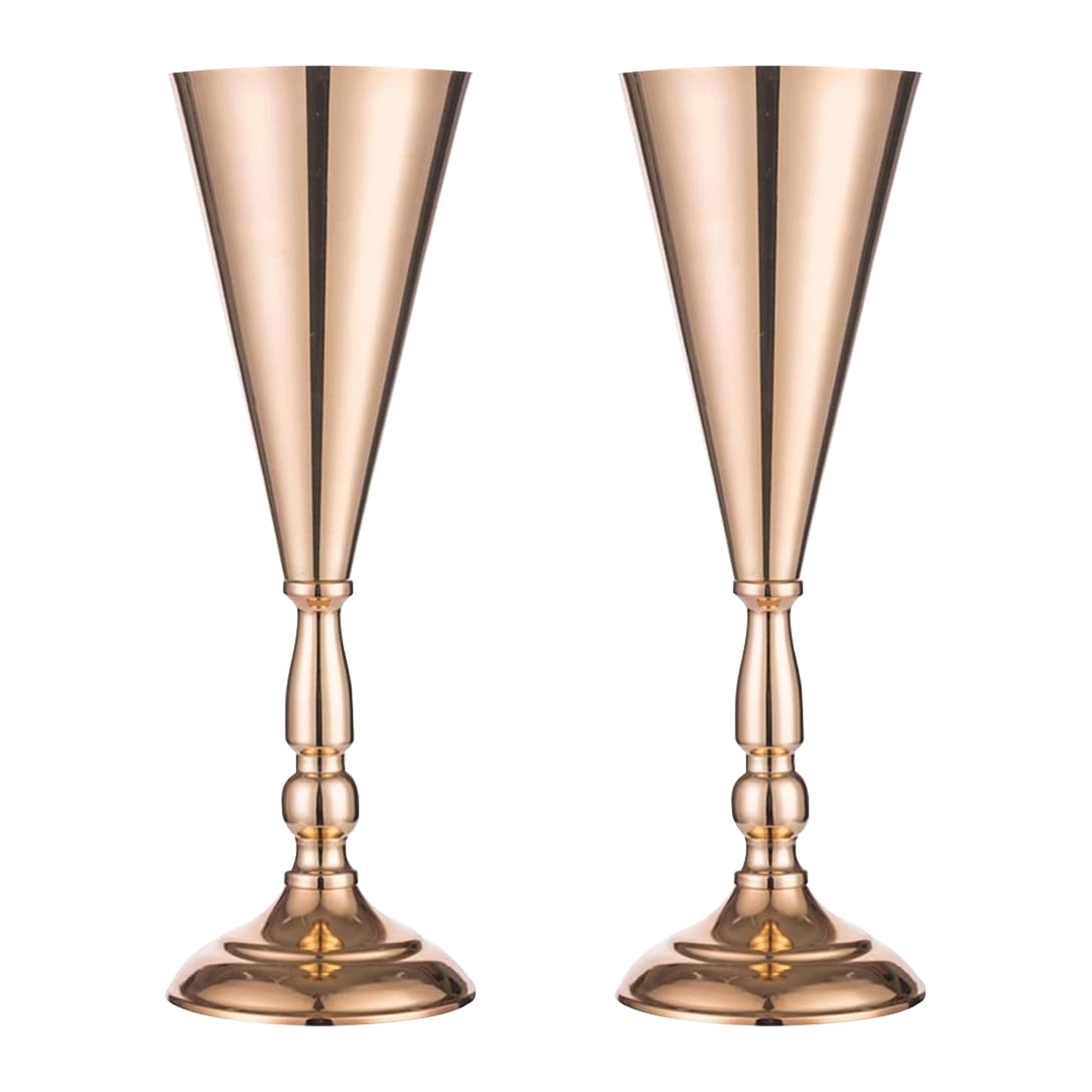 10 Pcs Golden Vase Flower Wedding Centerpieces