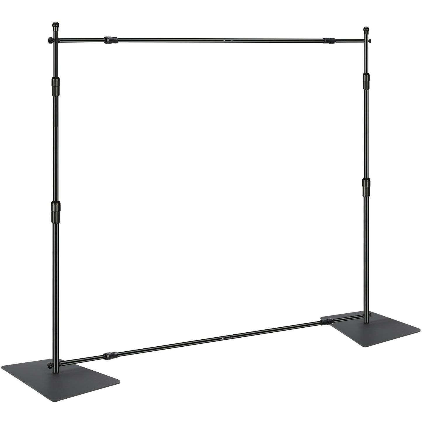 10ft X 10ft Pipe And Drape Kit, Heavy Duty Backdrop Stand With Carbon Steel Base, Adjustable Backdrop Support With 6 Clamps And A Carry Bag For Wedding, Party, Event, Photography, And Exhibition