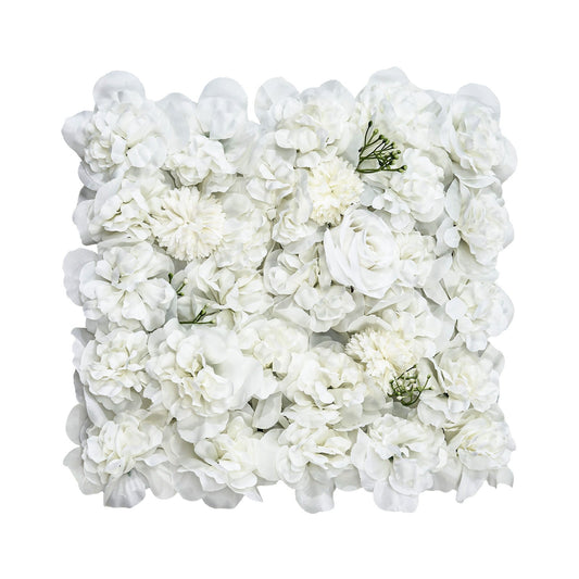 3D Flower Wall Panel 24 PCS 15 X 15 In Artificial Floral Background For Wedding