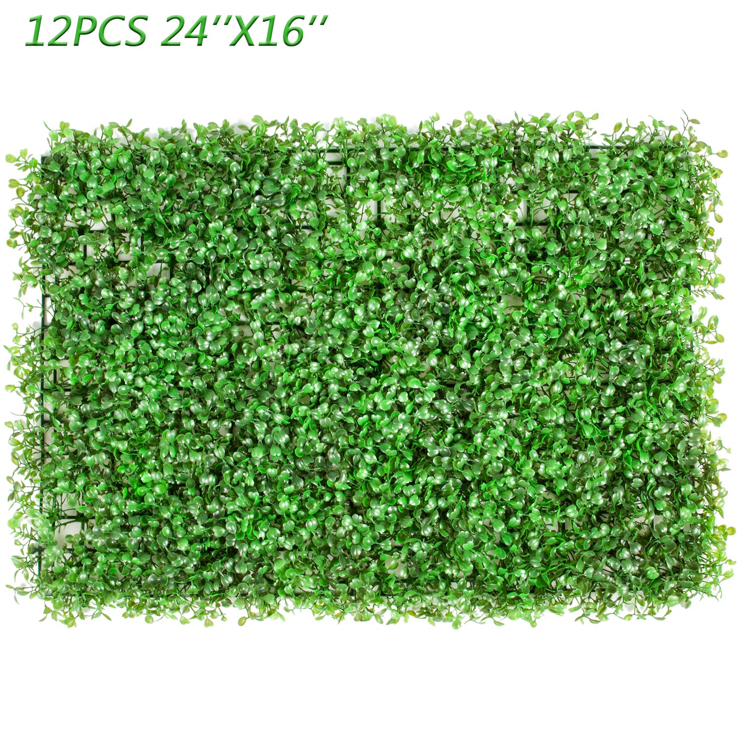 VEVOR 12PCS Grass Wall Panels For 32 SQ Feet, Boxwood Hedge Wall Panels, Artificial Grass Wall , Privacy Hedge Screen UV Protected For Outdoor Indoor Garden Fence Backyard