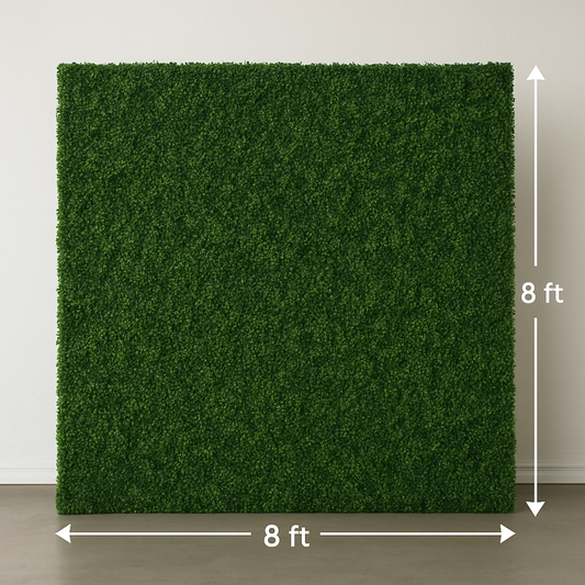 Boxwood Green Grass Wall Backdrop Rental – 6 Hours | Premium Faux Grass Backdrop for Events, Parties & Photoshoots - Creole Luxe