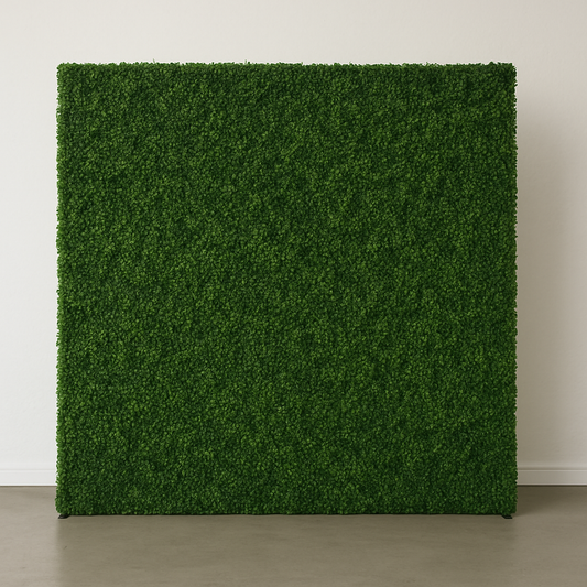 Boxwood Green Grass Wall Backdrop Rental – 6 Hours | Premium Faux Grass Backdrop for Events, Parties & Photoshoots - Creole Luxe