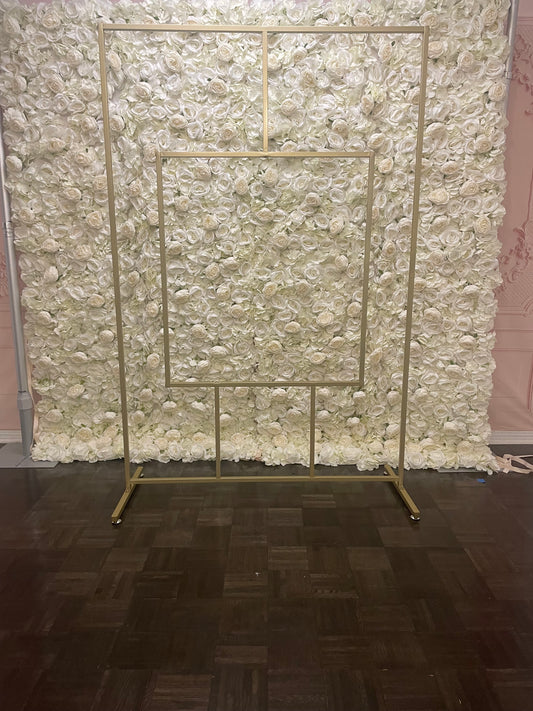 Gold Wedding Geometric Arch Backdrop Frame Stand — Event Rental