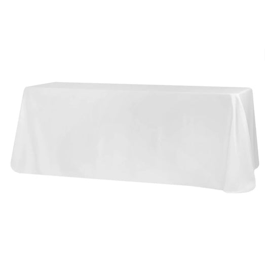 10-Pack Premium Table Linens – 90" x 132" Rectangle (Oblong) White | 200 GSM | Creole Luxe Event Decor