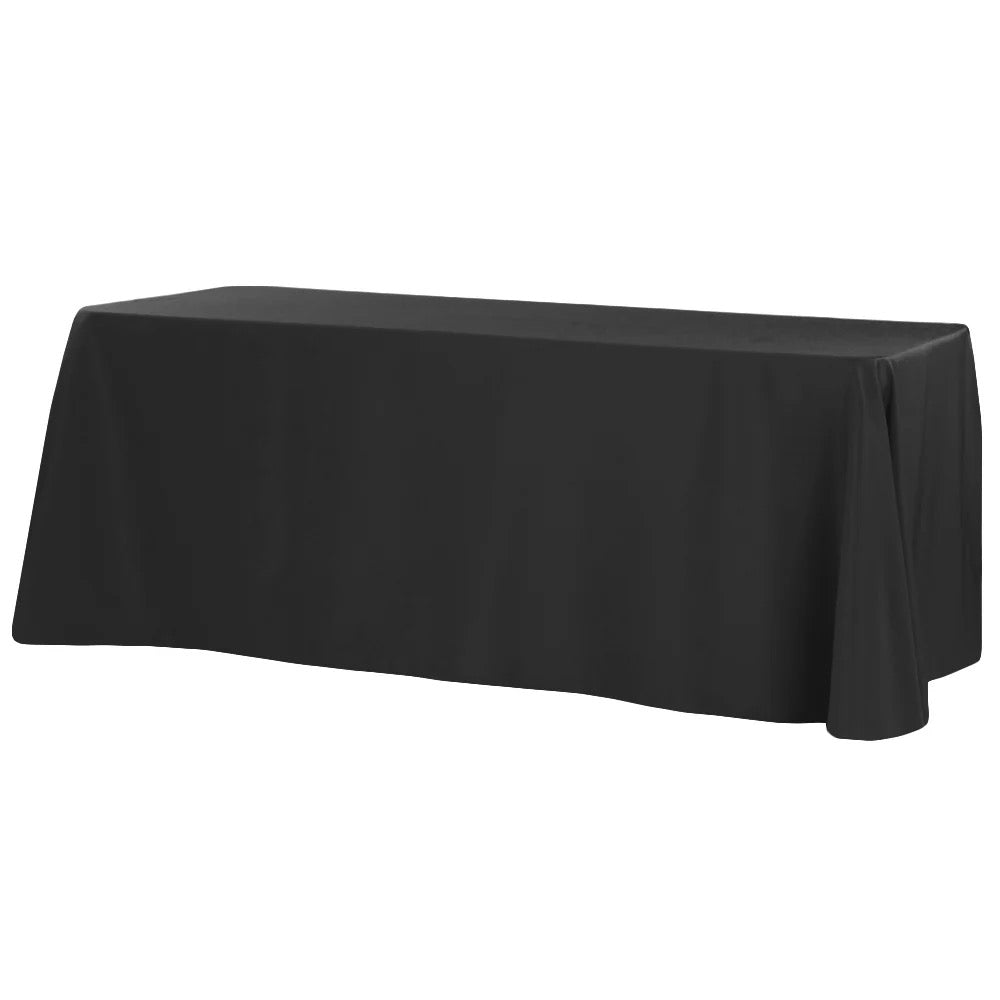 Premium Table Linen Rentals | 132 inch Round Black