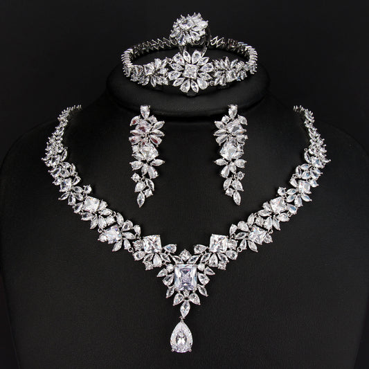 Four Color Bridal Zircon Set With Four Pieces