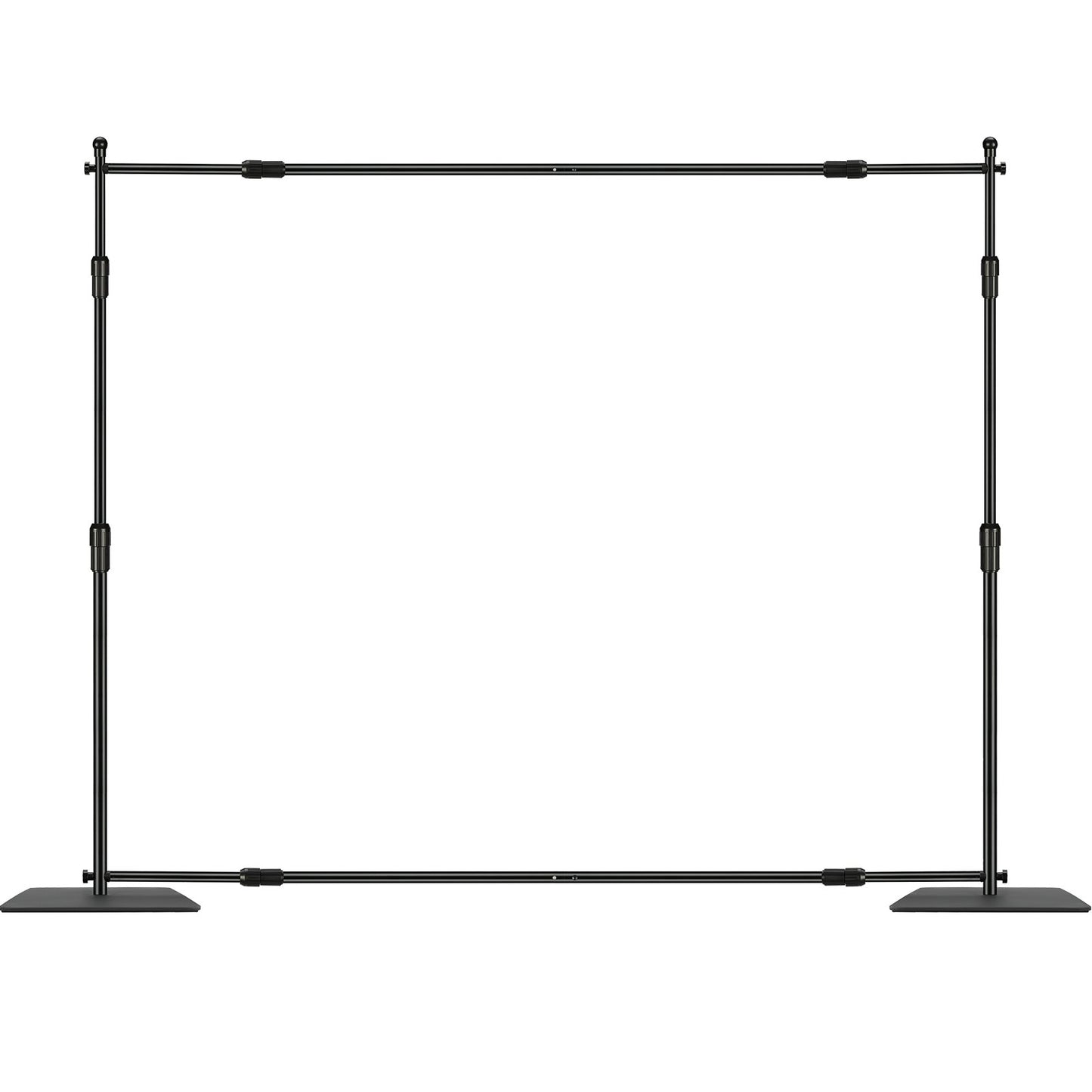 10ft X 10ft Pipe And Drape Kit, Heavy Duty Backdrop Stand With Carbon Steel Base, Adjustable Backdrop Support With 6 Clamps And A Carry Bag For Wedding, Party, Event, Photography, And Exhibition