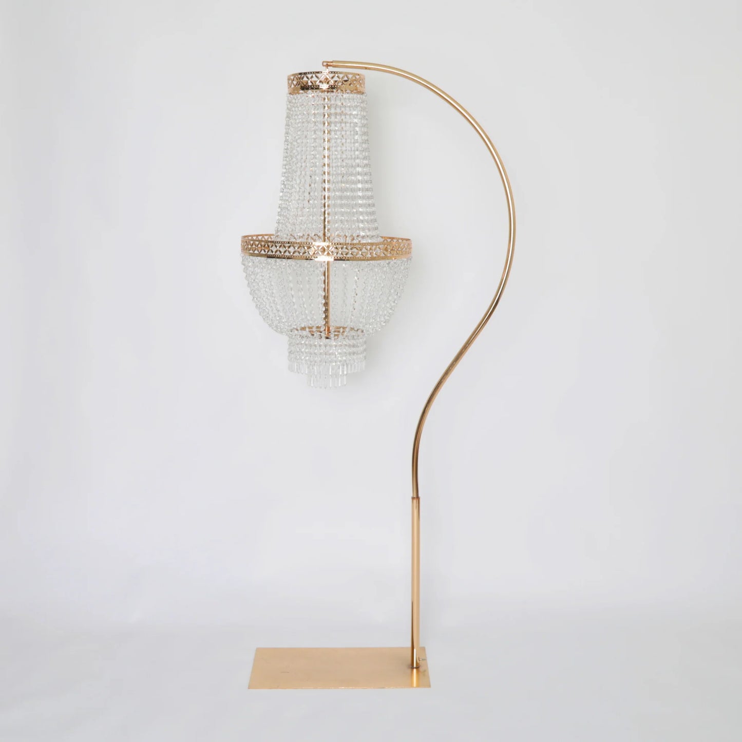 Hanging Chandelier with Stand — Gold (Rental) – 6 Hours | Premium Rental for Events, Parties & Photoshoots