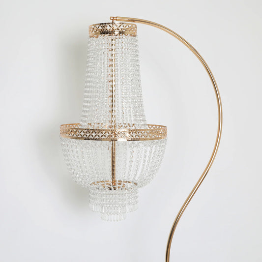 Hanging Chandelier with Stand — Gold (Rental) – 6 Hours | Premium Rental for Events, Parties & Photoshoots