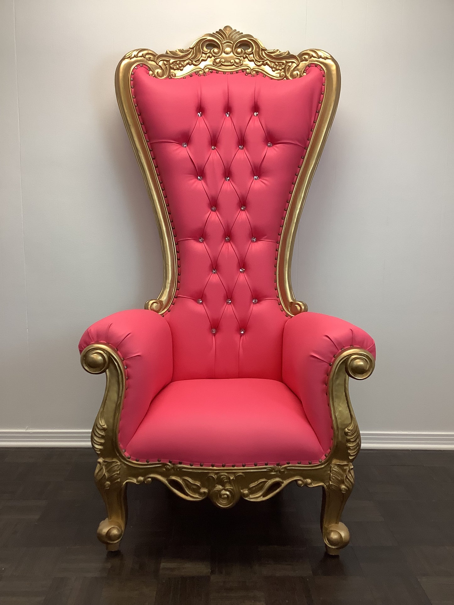 Pink throne chair online for sale