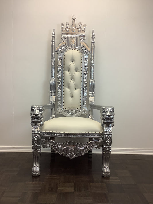 A5-White and Silver Lion Order Chair Rental