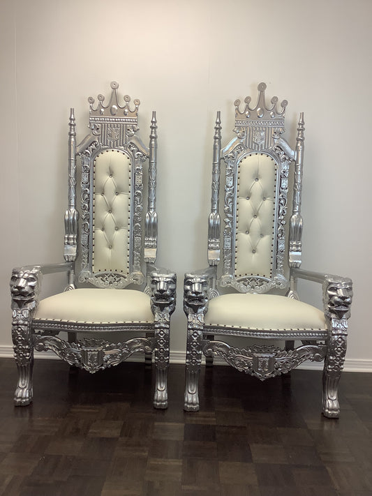 A9-White and Silver Lion Order (Twin Package) Chair Rental