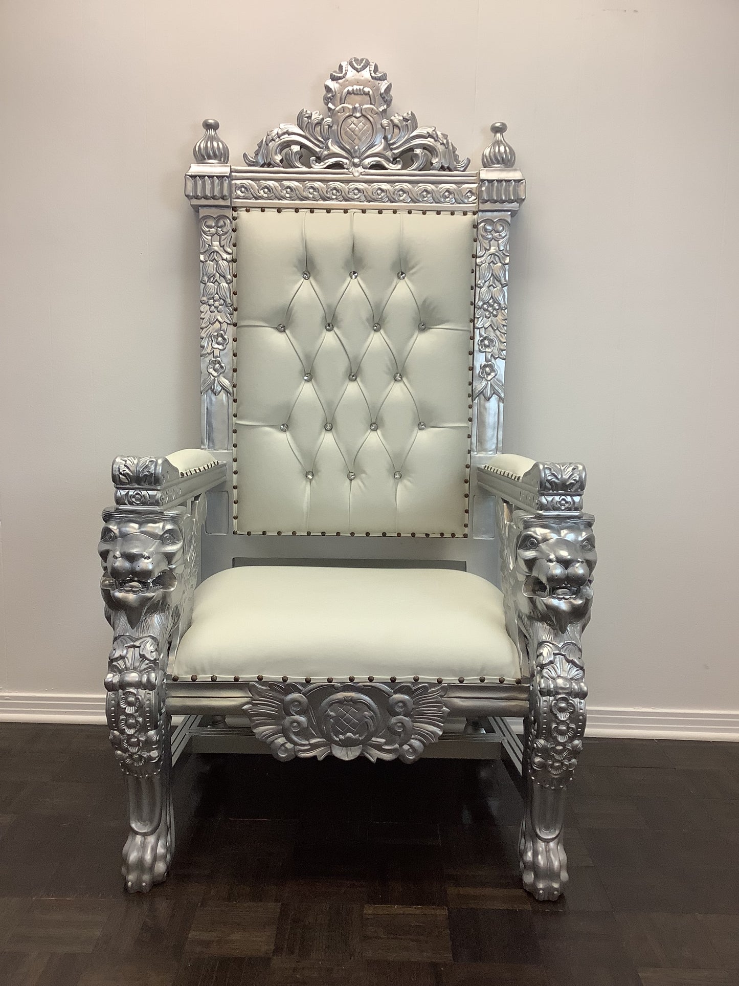 A6-White and Silver Lion Order (Premium) Chair Rental